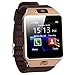 Produktbild MDMMBB Bluetooth Smart Watch Armbanduhr mit Kamera-Synchronisierung for Android IOS Smart Phone for Samsung S5 / Note 2/3 / 4, Nexus 6, HTC, Sony und andere Android-Smartphones (Color : Brown)