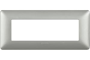 BTicino - AM4806MSL Matix - Plaque, 6 modules, argentée