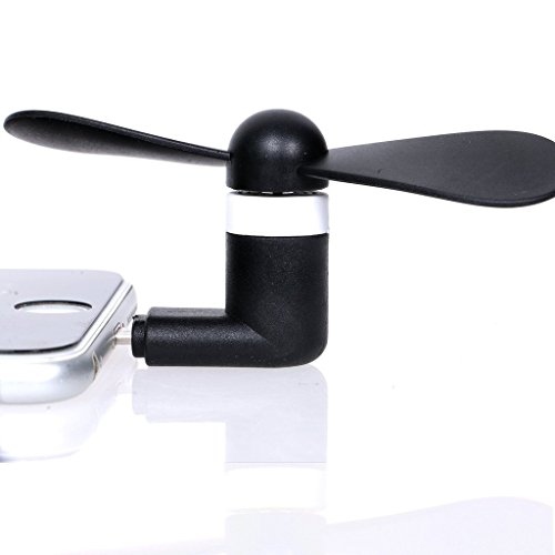 USB Telefon Mini Ventilator - Aohro Portable 2 in 1 Micro USB Mini-Lüfter mit zwei Blättern für Apple iPhone 6/6S & 6 Plus/6s Plus & iPhone 5/5S, iPad Air - Schwarz USB Telefon Mini Ventilator - Aohro Portable 2 in 1 Micro USB Mini-Lüfter mit zwei Blättern für Apple iPhone 6/6S & 6 Plus/6s Plus & iPhone 5/5S, iPad Air - Schwarz