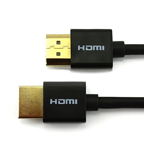 HDMI Kabel 1M – Ultraflexibel schwarz – HDMI 2.0 (a/b) kompatibel – 4K : Ultra HD 2160p / Full HD 1080p / HDR / 3D / Ethernet / Audio Return Channel (ARC) – Flexibel und Mehrfach Schirmung. - 2
