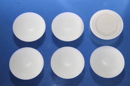 De-Plastik 4660 111 Wandpuffer / Ø 60 mm / weiß / 6er Set - 2