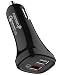 Produktbild Fosmon [Qualcomm Quick Charge 3.0] KFZ-Ladegerät, QC 3,0+2,4A Dual USB Schnell Auto Handy Ladegerät Zigarettenanzünder Car Charger für iPhone X/8/8 Plus, Motorola Moto G6/G6 Plus, Samsung Galaxy Note 9, S9/S9 Plus (Schwarz)