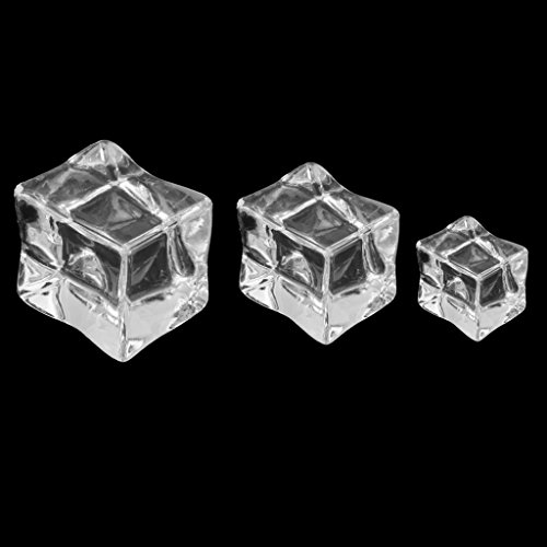 20pcs Künstliche Acryl Eiswürfeln Kristall Barwar Hochzeitsdeko – 3cm - 9