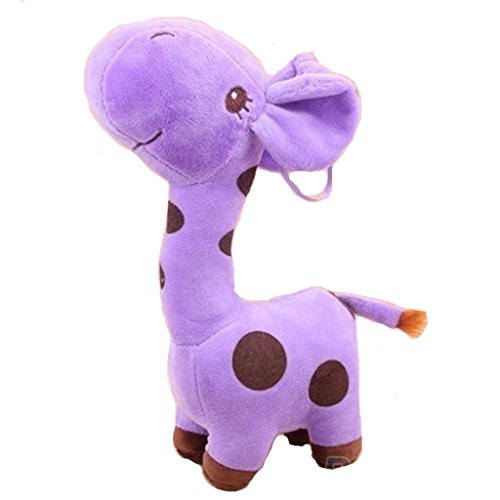 Nette Giraffe Weiche Plüschspielzeug Kinder Tier Geschenk Gestopft – Lila - 3