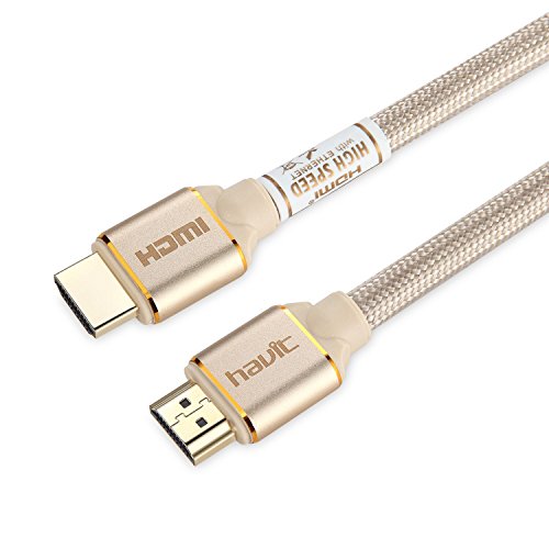 HAVIT High Speed HDMI 2.0 Kabel (4K@60Hz) 6,6ft/2m mit Ethernet und ARC, 24K Goldbeschichtete Anschlüsse, Video 4K 2160p, HD 1080p, 3D für Xbox, PS3, PS4, TV, Laptop, Blu-Ray DVD Player usw. (X90) - 9
