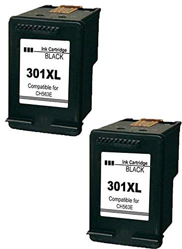 Ink Seller Rigenerata compatible para HP 301 XL 301 X L Cartuchos de Tinta (2 negro) compatible con