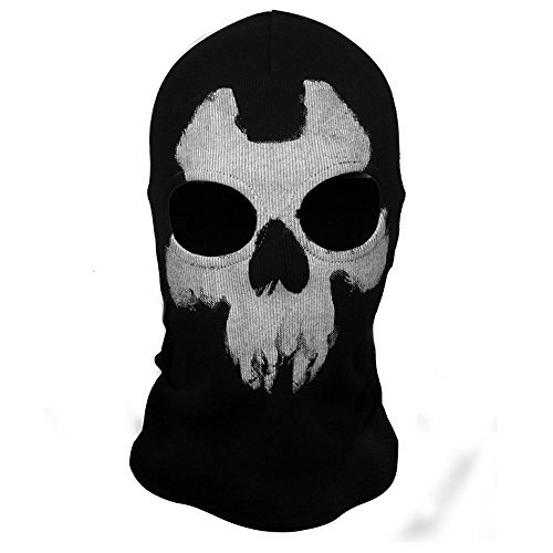 Hakkain Balaclava Skull Cosplay-Maschera da Paintball dotata di cappuccio Balaclava Maschera sci, motivo: esercito