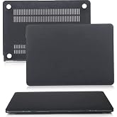 Coverzone Macbook Pro 16.2'' ile Uyumlu A2485 &Uuml;st Alt Tam Kapatan Şeffaf Buzlu Kristal Fluently Kapak Siyah