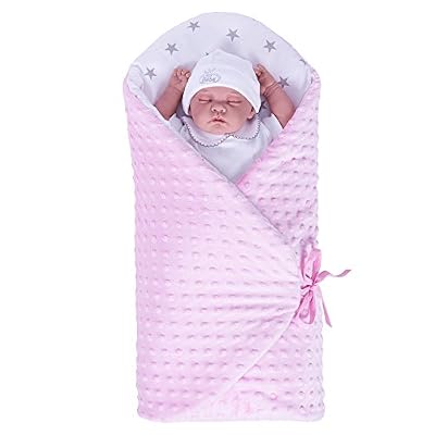 Sevira Kids - Gigoteuse d'emmaillotage évolutive - labellisé Innovation Baby d'Or 2016 - Minky Étoiles Rose