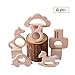 Produktbild Best for baby 6pcs Baby Teether Pflegemittel Spielzeug DIY Hölzern Anhänger Blume Krone Fünfzackiger Stern Auto Trojanisches Pferd Hippocampus Umweltfreundlich Natural Buche hölzern