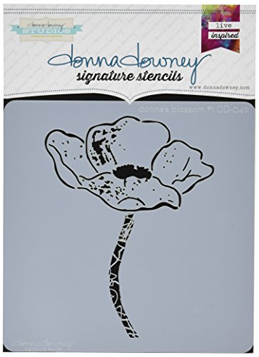 Donna Downey Schablonen Kunststoff Signature 21,6 x 21,6 cm, Donna 's Blossom 1