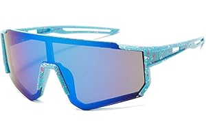 TOFBS Gafas de Ciclismo Polarizadas Niños Deportivas Adolescentes Gafas de Ciclismo Running Protección UV 400 Gafas de Sol para Deportes al Aire Libre
