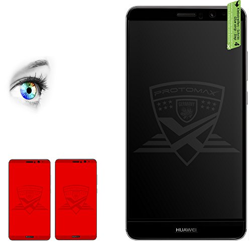 2 x PROTOMAX 3D Schutzglas für HUAWEI MATE 9 SCHWARZ, Vollumrandung Schutzfolie Displayschutz 0,2 mm, BLACK (2er Pack)