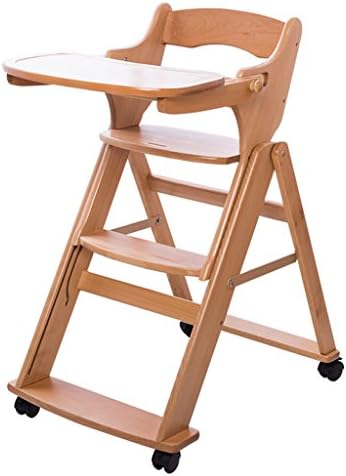 Baby Dining Chair Solid Wood Multifunctional Baby Dining Seat Foldable Portable Child Dinette