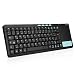 Produktbild Tastatur mit Touchpad, Jelly Comb 2.4G Kabellos Wireless Tastatur (QWERTZ, Deutsches Tastaturlayout) mit Multi Touchpad für Windows-PC, Smart TV, Schwarz und Blau