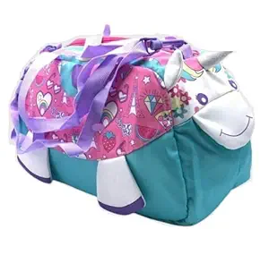 Livsmart Unicorn Duffle Bag for Travel Cartoon Character Traveling Duffel Bag for Boys Girls Adult Teenager Return Gift and Birthday Gift Pack of 1 Multicolor (Duffel Bag)