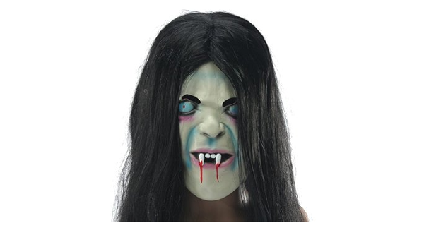 Latex Scary Long Hair Halloween Full Face Masks Sadako Hallowmas Ghost Amazon In Beauty