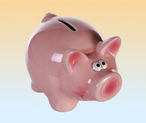 Keramik Sparschwein mit Schloß