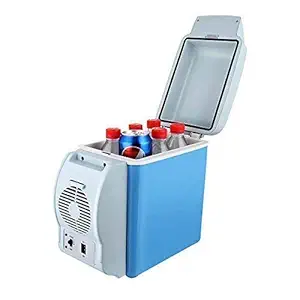 Exegi Enterprise 7.5L Mini Car Refrigerator Portable Thermoelectric Car Compact Fridge Freezer DC 12V Travel Home Electric Cooler and Warmer Durable Portable Cold Compact Fridge