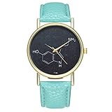 Yazidan Klassische Leder Quarz Uhr für Frauen Damenuhr Temperament Klassische Leder Damenuhr Männer und Frauen Geschenk Quarzuhr