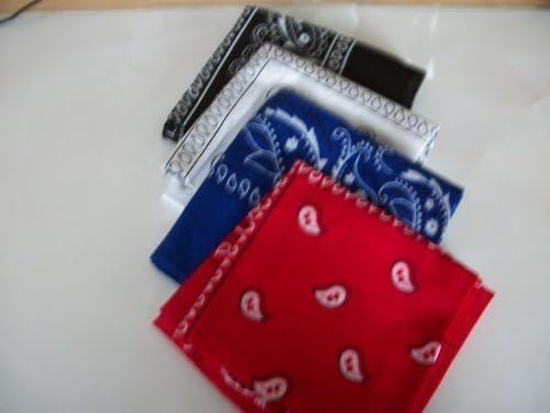 EXPRESS HATSFour Pack Paisley Design Bandanas red blue white black. fast post
