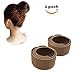 Qorol Women Hair Bun Maker Hairdisk Beauty Donut Bun Maker Former Foam French Twist Hairstyle Clip Tool(Light Coffee)