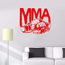 zqyjhkou Hot Sports Real Man Décoration Stickers Muraux MMA Ceinture Poing Punch Combat De Boxe Extrême Amovible Vinyle Art Peintures Murales Stickers 2 53x42cm