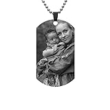 Ein besondere und individuelle Schwarz Halsschmuck mit Fotogravur & Textgravur für Damen, Herren und Kinder, eine ewige und einzigartige Geschenk Idee für Ihre Liebeste.
