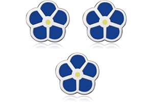 BOBIJOO JEWELRY - Lot de 3 Pins Fleur Bleue Jaune Myosotis Boutonnière Franc-Maçon Loge Pin's