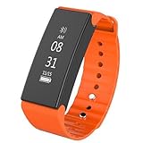 Lemumu T2 Smart Puls Blutdruck Armbänder Senioren Gesundheit Sport Wasserdicht Schrittzähler Blut Sauerstoff Müdigkeit Überwachung Armband wasserdicht IP67, blau