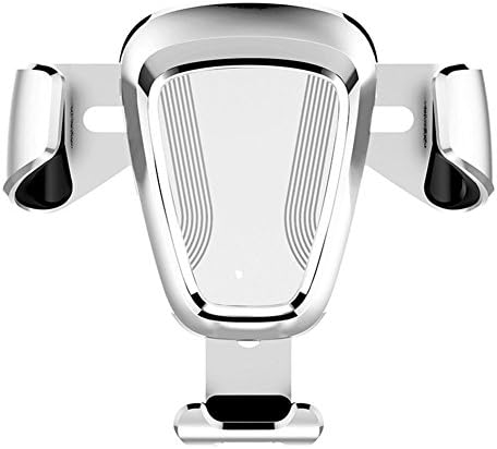 WYJD Car Mount ® Car Mount Phone Holder Air Vent ROCK Gravity Holder Auto Lock Adjustable Metal Arms Other Smart Phones Between 4 inch and 6 inch , silver