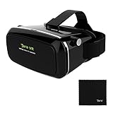 Tera 3D VR Gafas / vídeo casco de realidad virtual del juego de la película 3D con diadema ajustable para Smartphone entre 3,5 y 6.0 pulgadas para iPhone Android VR BOX de versión avanzada+ Tera paño de limpieza