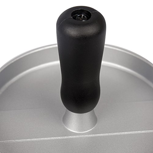 Rustler Hamburgerpresse mit komfortablem Griff in silber| Burgerpresse ist antihaftbeschichtet und aus robustem Aluguss | für perfekte Burgerpatties - 3