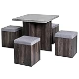 ✅Aufbewahrungsmöglichkeit: Unter der Sitzfläche der Hocker verbergen sich praktische Staufächer.