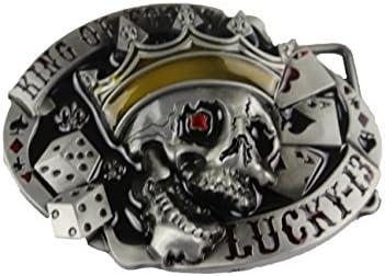Lucky 13 Skull Belt Buckle