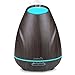 Produktbild EASEHOLD Aroma Diffuser, Ultraschall Luftbefeuchter Aroma Diffuser 400ml, Ätherischesöl Oil Diffusor Luftbefeuchter LED für Büro, Haus, Zimmer, Babyzimmer, Wohnzimmer, Dunkelbraun Holz deko
