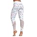Produktbild Leggings Damen • • LUCKYCAT 2018 Neu Fashion Yoga Hose Damen High Wais Drucken Muster Patchwork Figurformende Sportlich Yogahosen (Weiß, S)