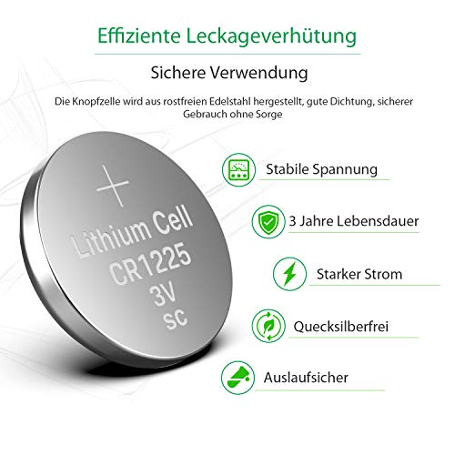 Licb 10 Stuck Cr1225 3v Lithium Knopfzellen Cr 1225 Batterien
