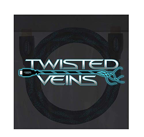 TWISTED Veins Cable HDMI, 0.9 M (3 pies), 3 unidades, Premium Cable HDMI alta velocidad con Ethernet tipo, admite HDMI 2.0b 4 K 60 hz
