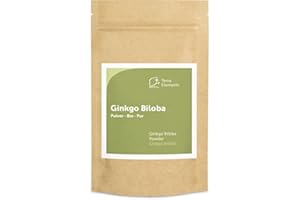 ‎TERRA ELEMENTS Terra Elements Bio Ginkgo Biloba Pulver 100 g I Geeignet für Tee I 100% rein I Vegan I Rohkost