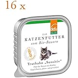 defu Bio Katzenfutter Sensitiv Pate Truthahn, 16er Pack (16 x 100 g)