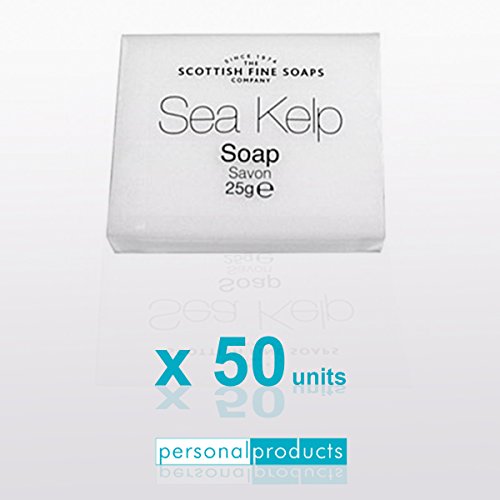 50x SEA KELP SOAP MINI SQUARE WRAPPED 25g HOTEL B&B GUEST BATHROOM TRAVEL BULK