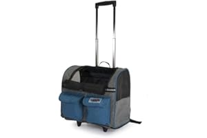 CAMON We love pets Carrello, Trolley Transportin CAMON 44X25X40 Adulti/Giov, Blu/Grigio, L