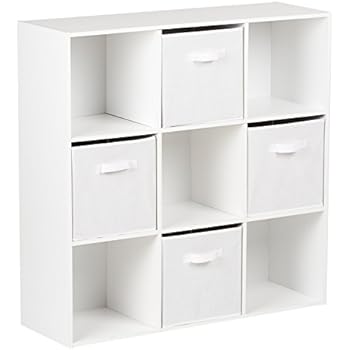 Hartleys White 9 Cube Unit 4 White Storage Drawers Amazon Co Uk