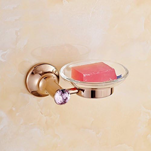 SNHWARE New Gold-plated Diamond Soap Box For Bathroom With Concealed Screws High Quality,RoseGold