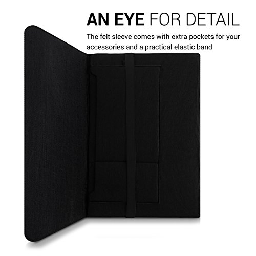 kwmobile Laptoptasche Filz Sleeve f  r 17  17 3 Laptop Notebook Ultrabook - Notebook Tasche Schutzh  lle Laptop Case H  lle in Schwarz mit Innentasche