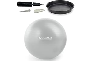 ATC Handels GmbH Zestaw piłek gimnastycznych Ø 45, 55, 65 i 75 cm, w zestawie stoper, pompka, otwieracz do wentyli i taśma miernicza – fitness, terapia i piłka do siedzenia do biura