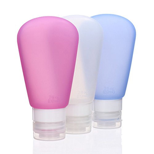 Set von 3 tragbare Reise-Flaschen Silikon-Behälter nachfüllbar 3 OZ (3 Ounce) - 6