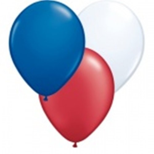 DeCoArt... Deko Australien 30 Luftballons je 10x rot, weiß und blau ca. 28 cm Latexballon und ein Aufblasventil sowie ein DeCoArt...Infoblatt