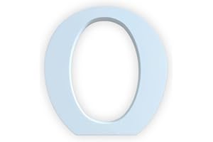 KOPPER-24 Lettres décoratives en bois blanc 20 cm 18 cm d'épaisseur lettres en bois à peindre alphabet mur pour enfants nom café mariage anniversaire fête maison déco lettre autoportante (O)